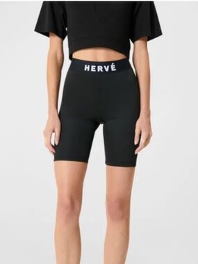 Herve By Herve Leger Biker shorts Black 46HBH2349974 NWT